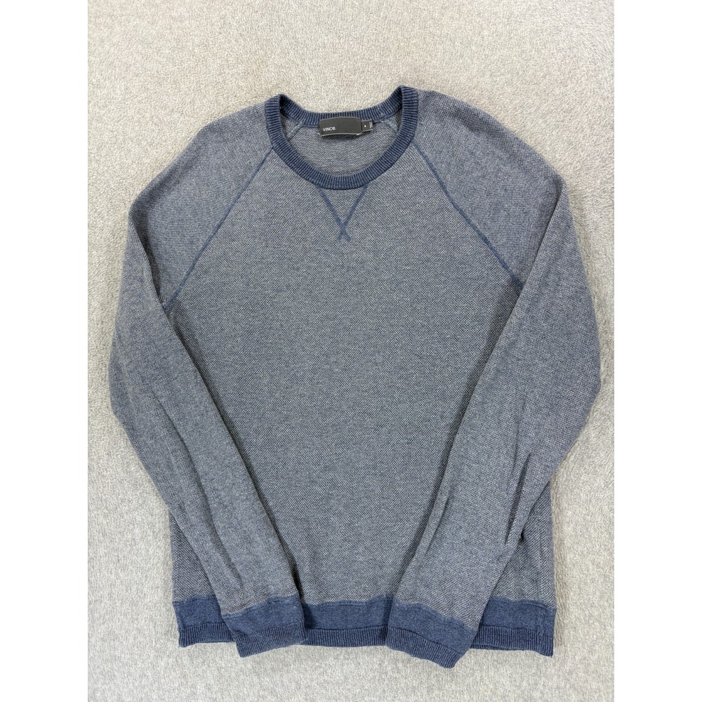 Vince Cotton Cashmere Midweight Crew Sweatshirt Sweater (Men's Medium) Blue